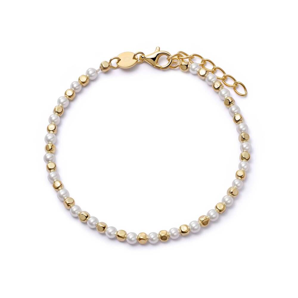Daisy London Gold Plate Pearl And Bead Bracelet