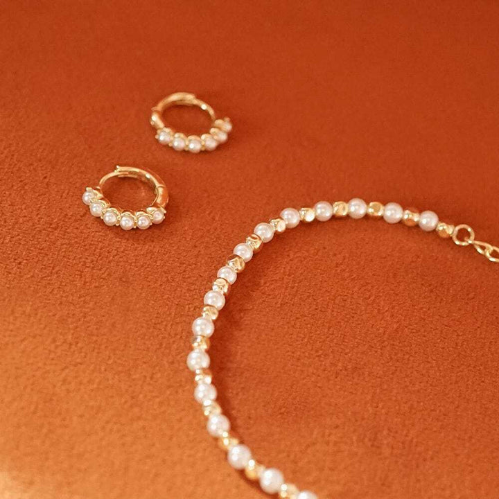 Daisy London Gold Plate Pearl And Bead Bracelet Additional Image - 2