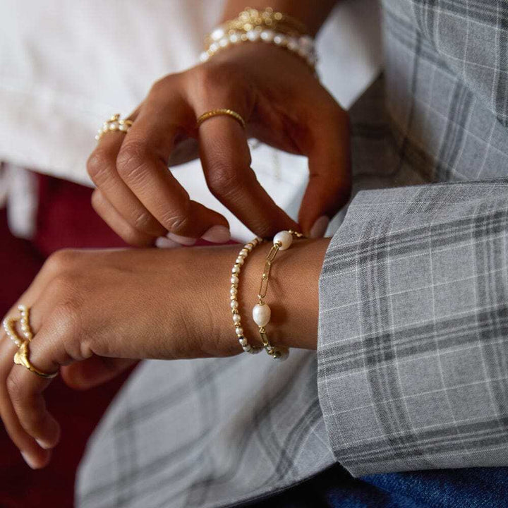 Daisy London Gold Plate Pearl And Bead Bracelet Additional Image - 3