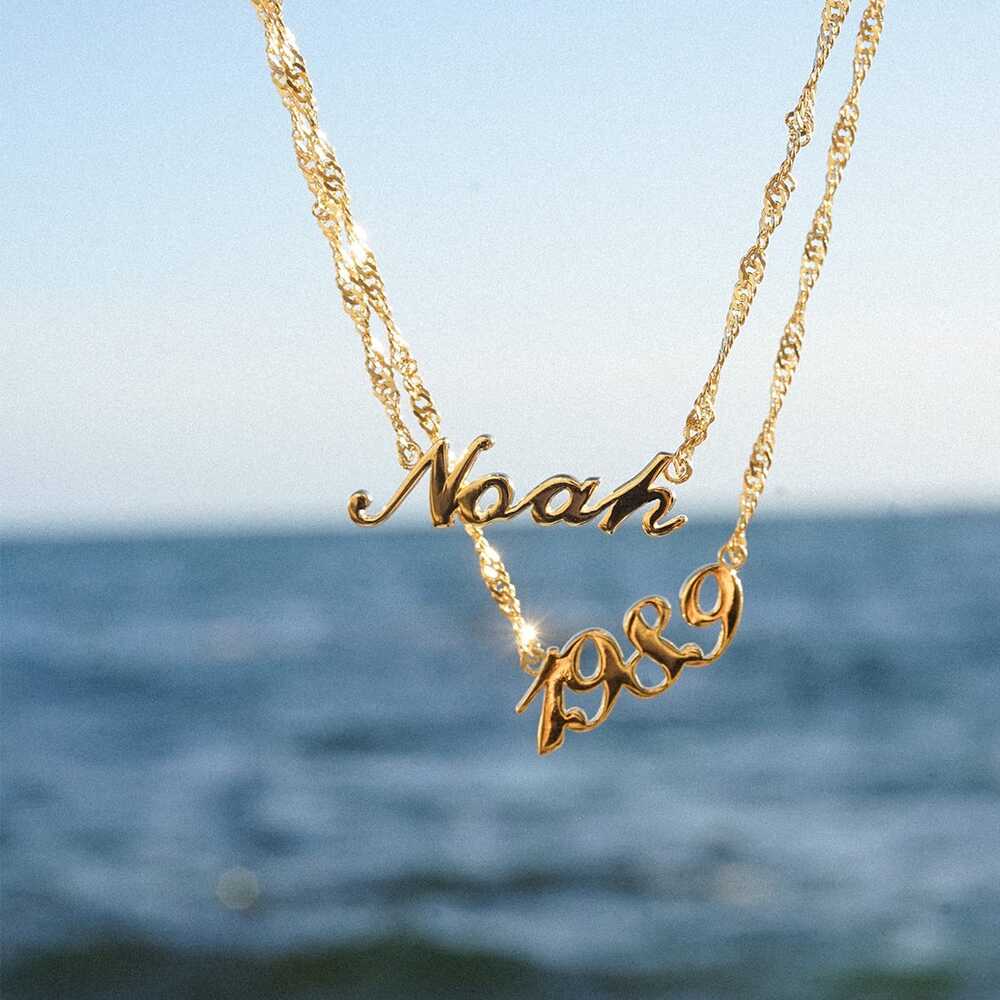 Daisy London Gold Plate Personalised Carrie Name Necklace Additional Image - 2