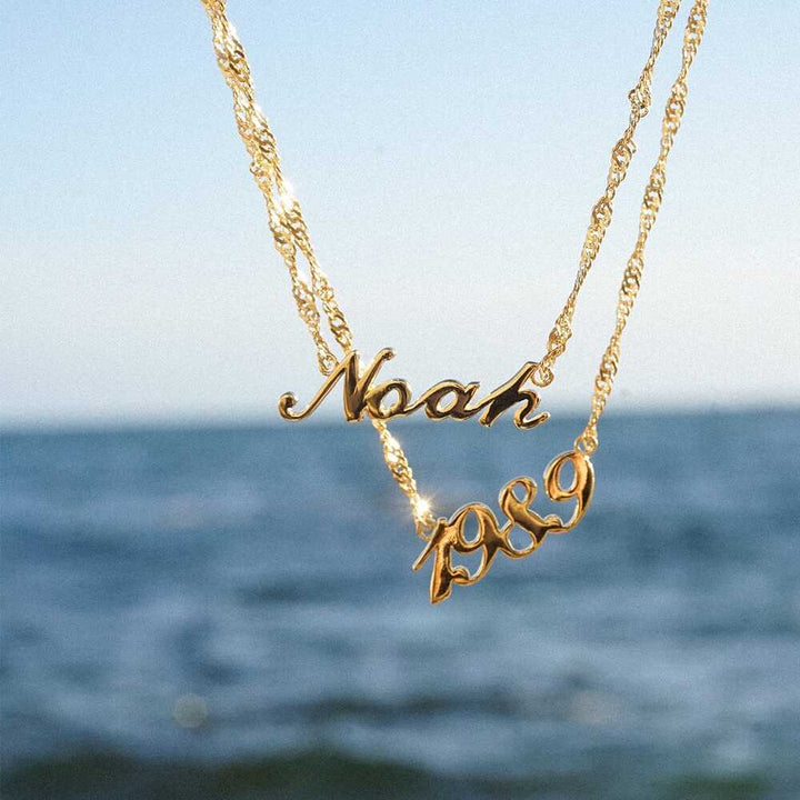 Daisy London Gold Plate Personalised Carrie Name Necklace Additional Image - 2