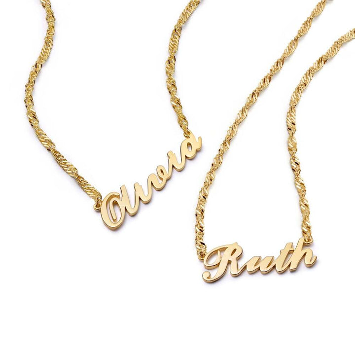 Daisy London Gold Plate Personalised Carrie Name Necklace Additional Image - 4