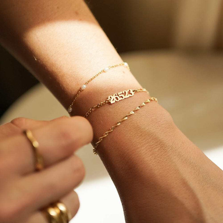 Daisy London Gold Plate Personalised Date Bracelet Additional Image - 3