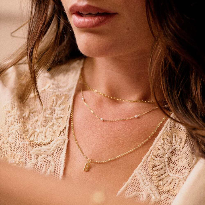 Daisy London Gold Plate Personalised Initial Charm Pendant Additional Image - 9