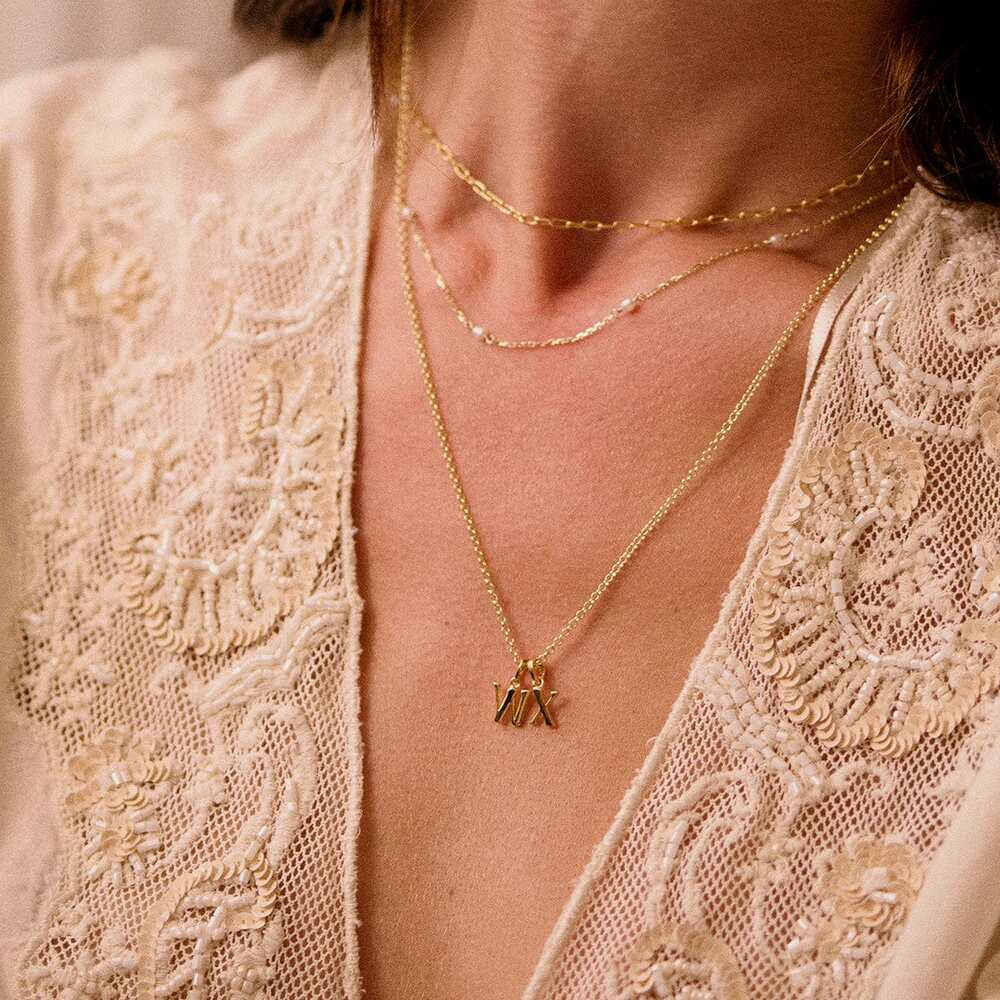 Daisy London Gold Plate Personalised Initial Charm Pendant Additional Image - 78