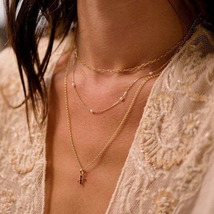 Daisy London Gold Plate Personalised Initial Charm Pendant Additional Image - 81