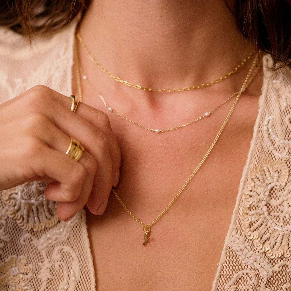 Daisy London Gold Plate Personalised Initial Charm Pendant Additional Image - 84