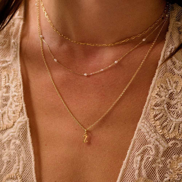 Daisy London Gold Plate Personalised Initial Charm Pendant Additional Image - 87