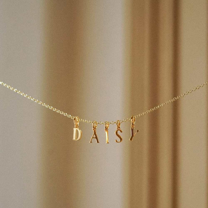 Daisy London Gold Plate Personalised Initial Charm Pendant Additional Image - 21