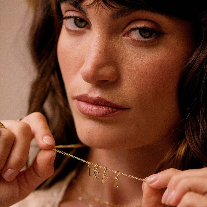 Daisy London Gold Plate Personalised Initial Charm Pendant Additional Image - 26