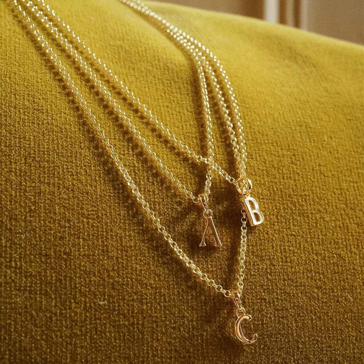Daisy London Gold Plate Personalised Initial Charm Pendant Additional Image - 2