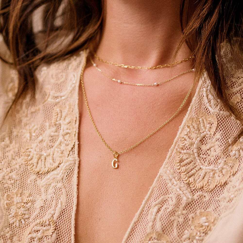 Daisy London Gold Plate Personalised Initial Charm Pendant Additional Image - 35