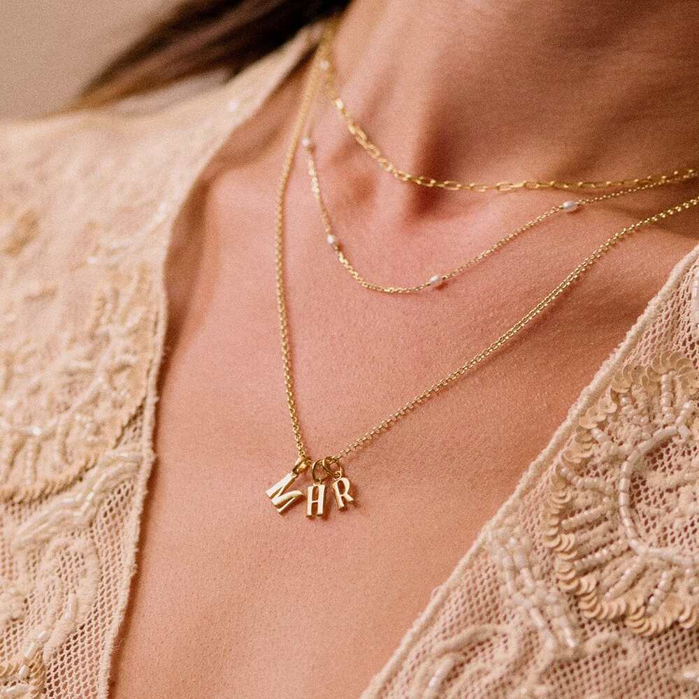 Daisy London Gold Plate Personalised Initial Charm Pendant Additional Image - 37