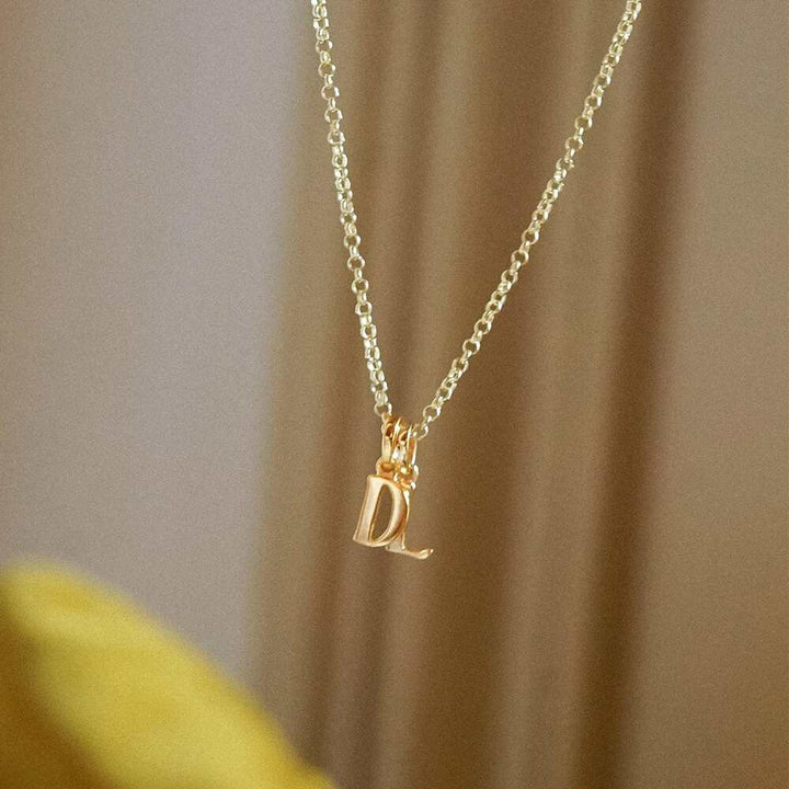 Daisy London Gold Plate Personalised Initial Charm Pendant Additional Image - 50