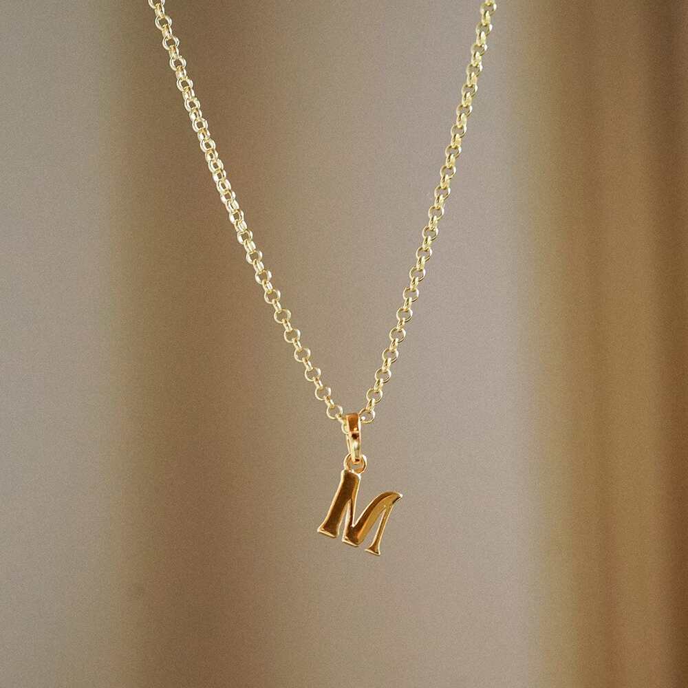 Daisy London Gold Plate Personalised Initial Charm Pendant Additional Image - 56