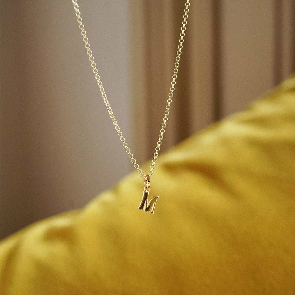 Daisy London Gold Plate Personalised Initial Charm Pendant Additional Image - 57