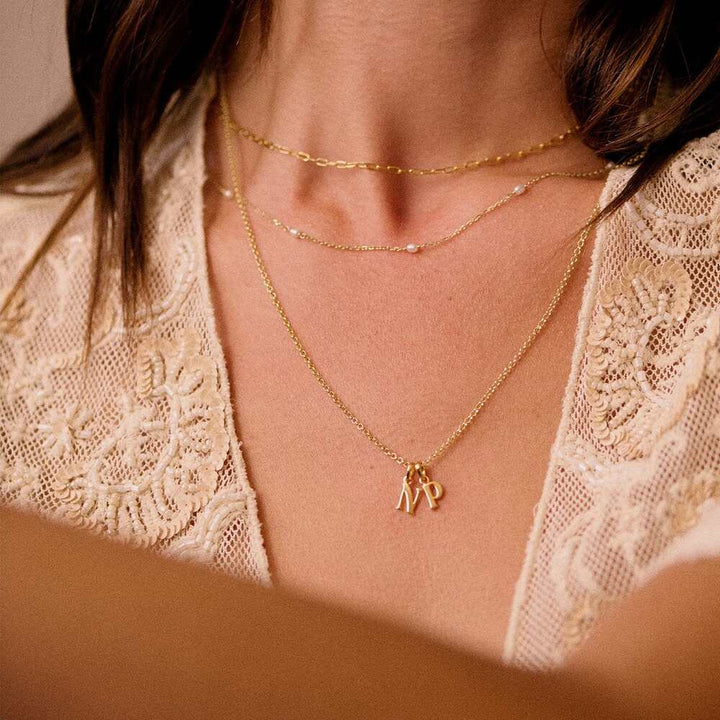 Daisy London Gold Plate Personalised Initial Charm Pendant Additional Image - 59