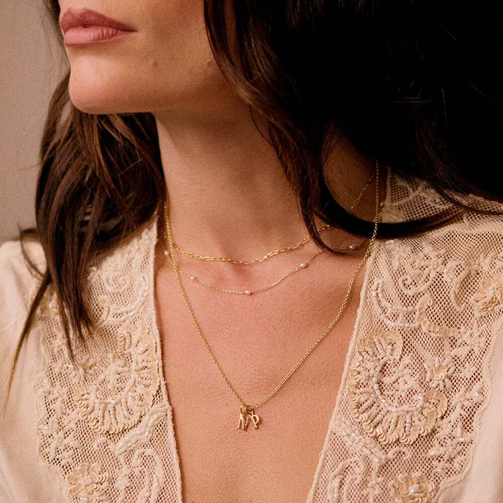 Daisy London Gold Plate Personalised Initial Charm Pendant Additional Image - 60