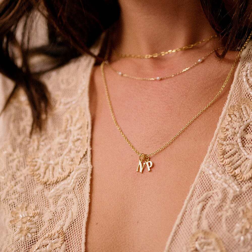 Daisy London Gold Plate Personalised Initial Charm Pendant Additional Image - 64