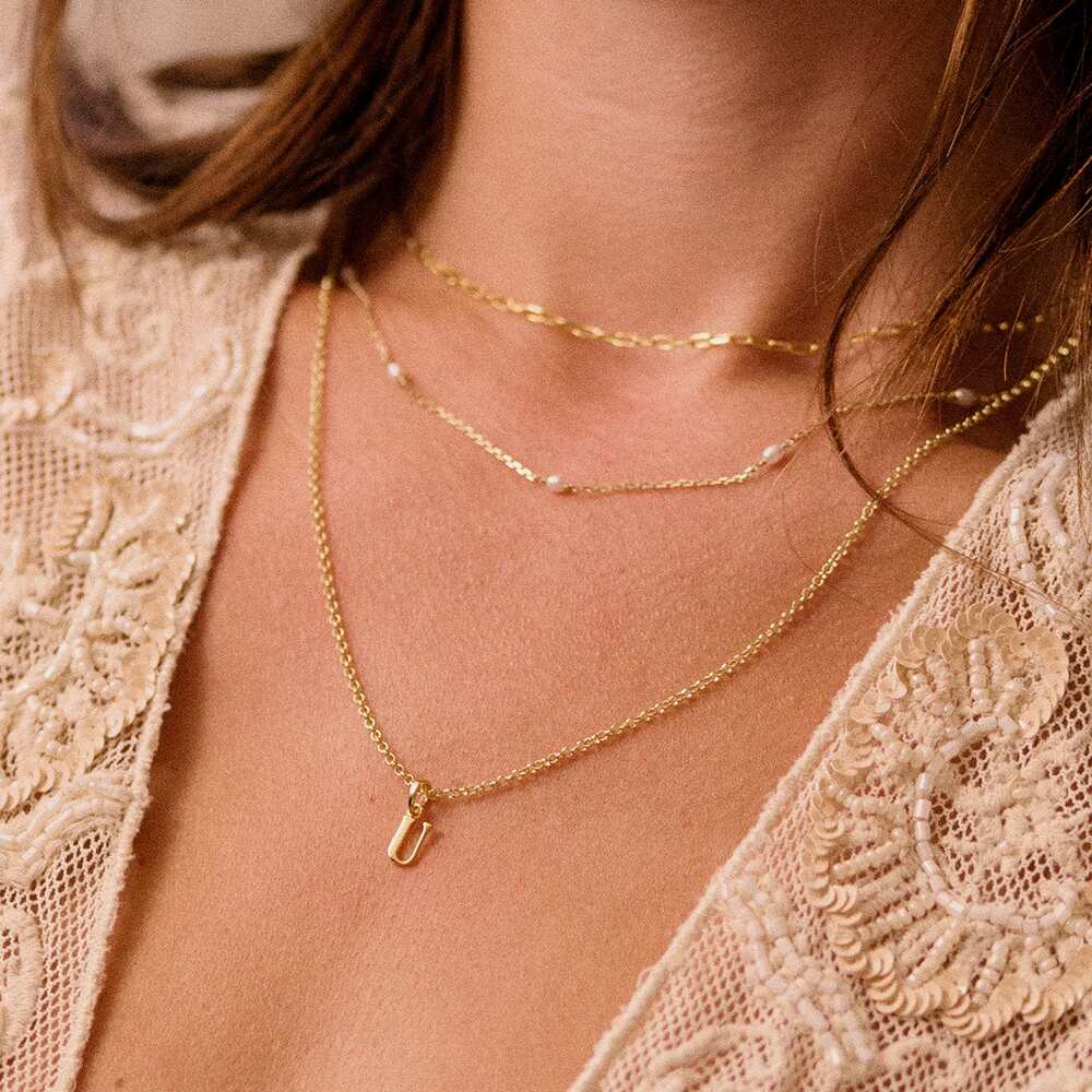 Daisy London Gold Plate Personalised Initial Charm Pendant Additional Image - 74