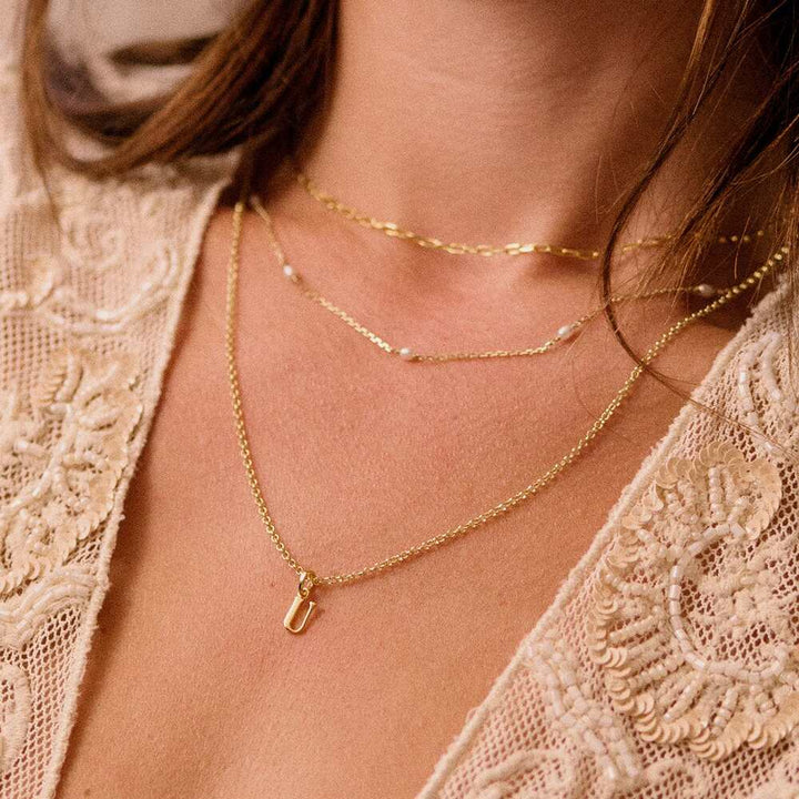 Daisy London Gold Plate Personalised Initial Charm Pendant Additional Image - 74