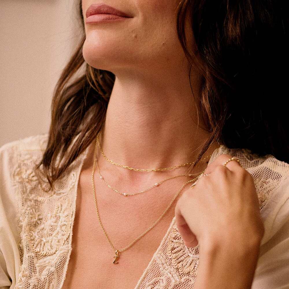 Daisy London Gold Plate Personalised Initial Pendant Necklace Additional Image - 86