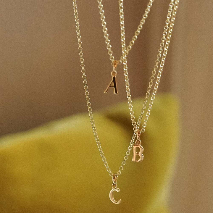 Daisy London Gold Plate Personalised Initial Pendant Necklace Additional Image - 14