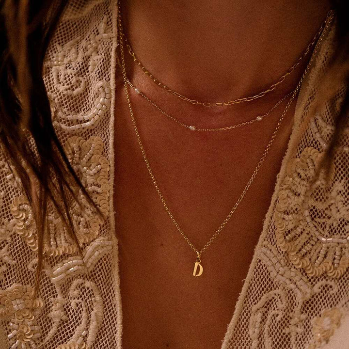 Daisy London Gold Plate Personalised Initial Pendant Necklace Additional Image - 18