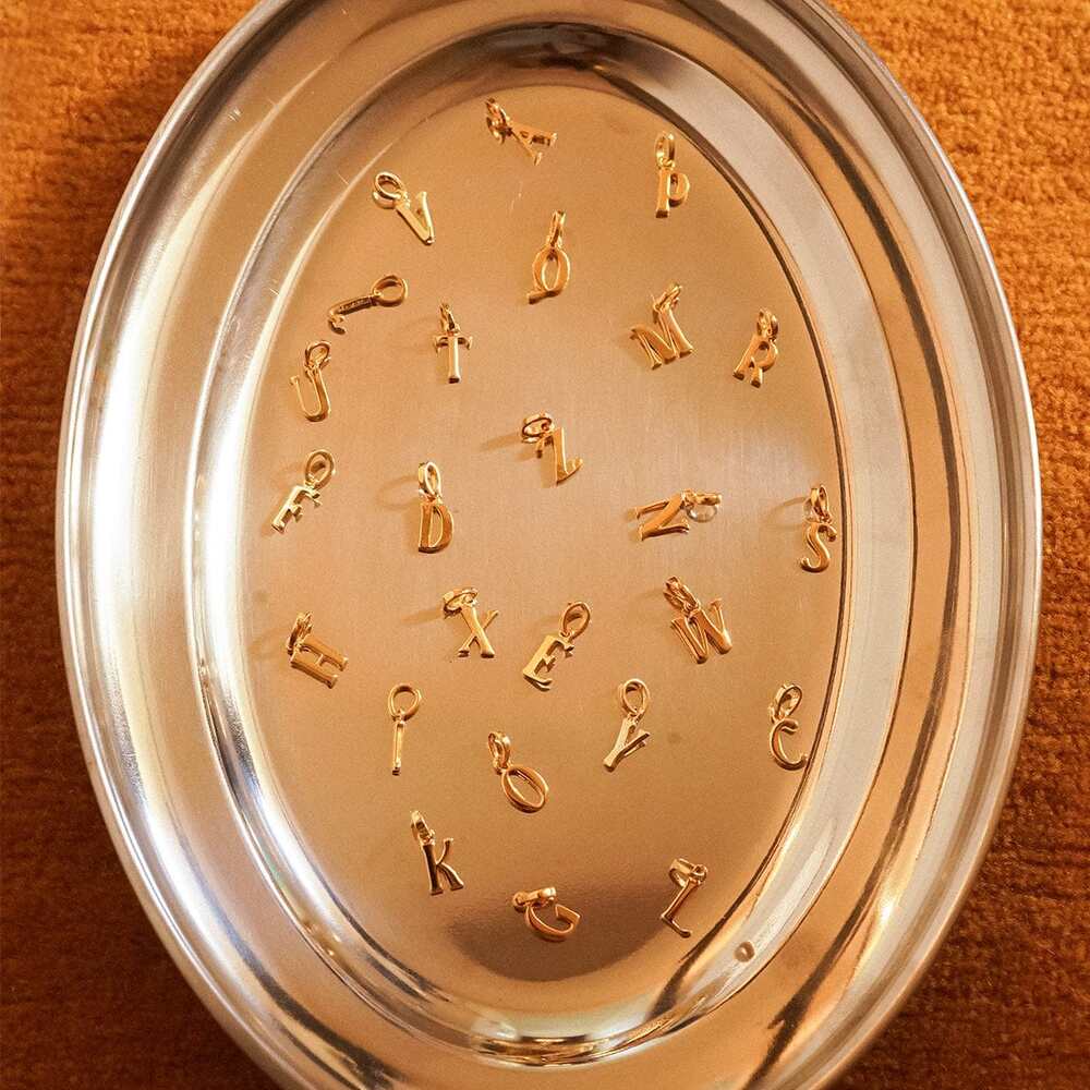Daisy London Gold Plate Personalised Initial Pendant Necklace Additional Image - 30