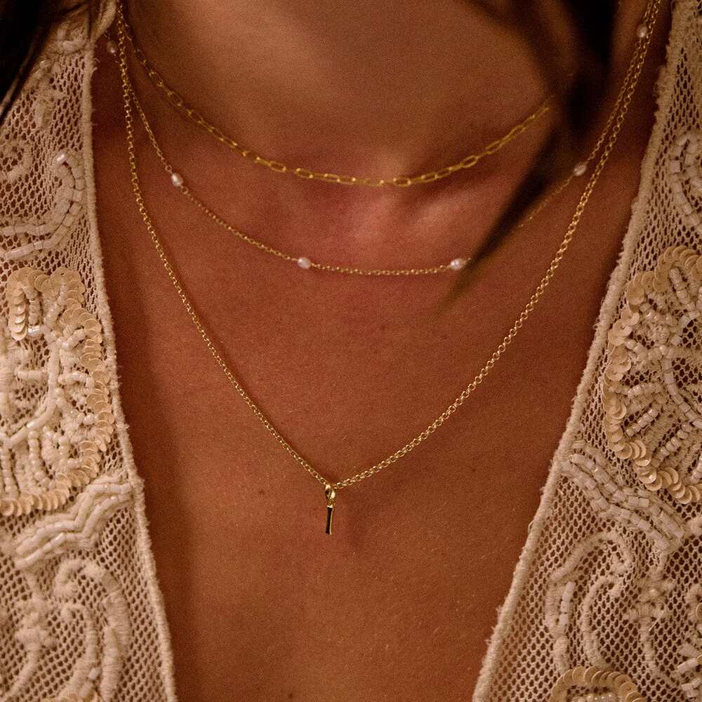 Daisy London Gold Plate Personalised Initial Pendant Necklace Additional Image - 43