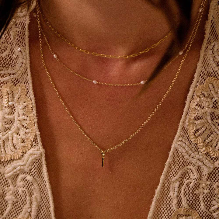 Daisy London Gold Plate Personalised Initial Pendant Necklace Additional Image - 43