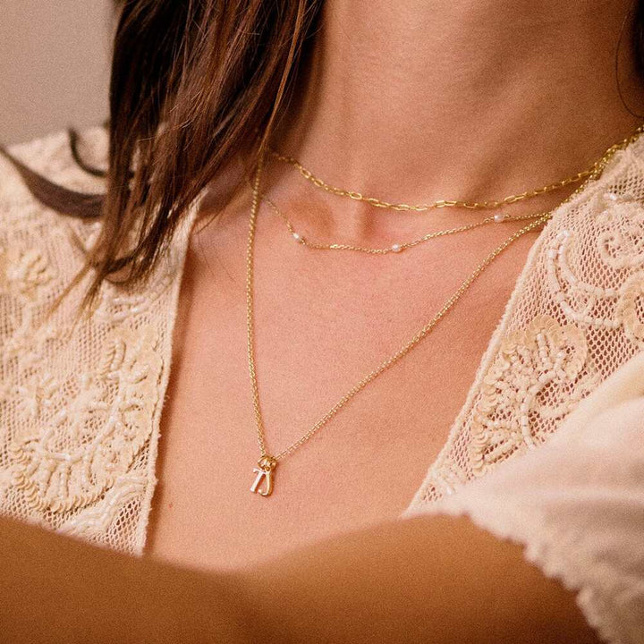 Daisy London Gold Plate Personalised Initial Pendant Necklace Additional Image - 46