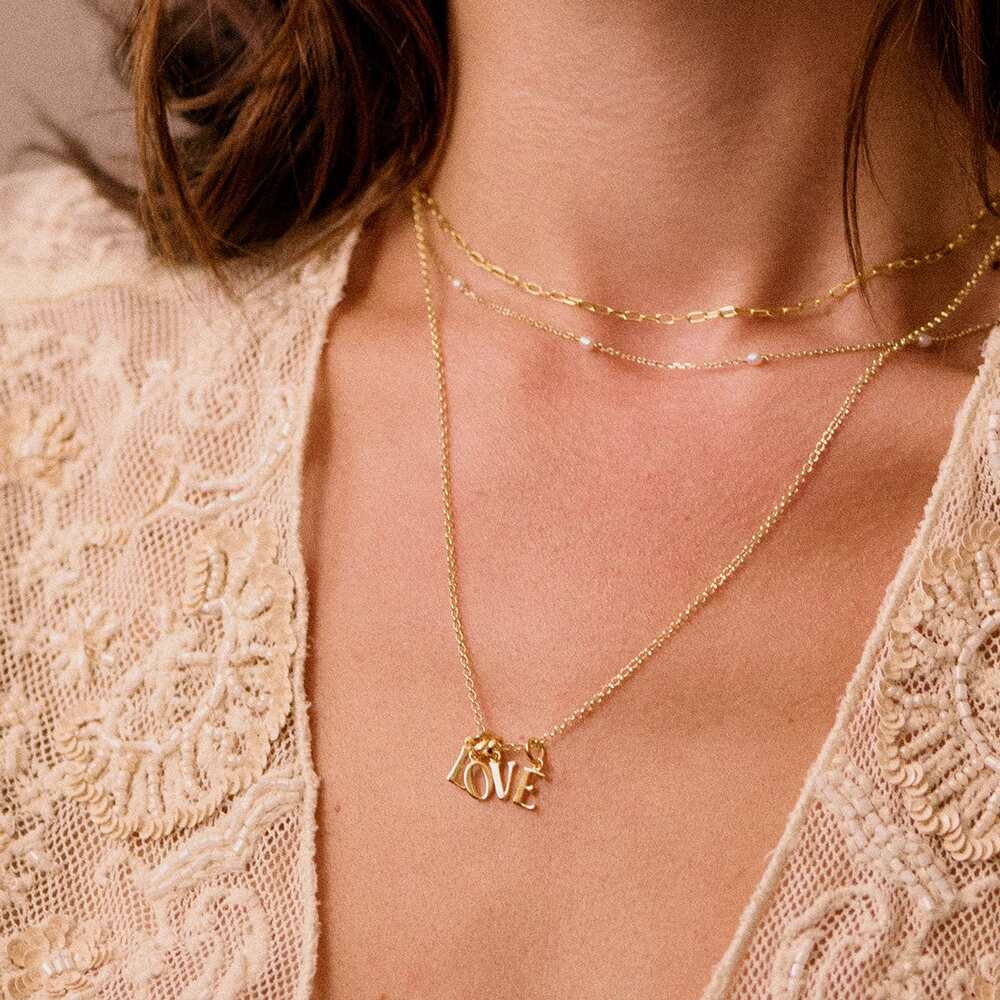 Daisy London Gold Plate Personalised Initial Pendant Necklace Additional Image - 50