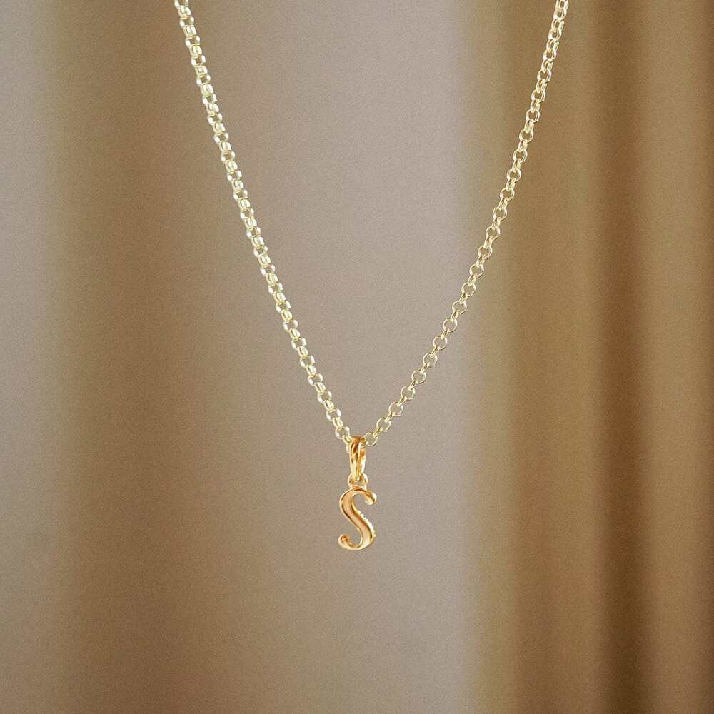 Daisy London Gold Plate Personalised Initial Pendant Necklace Additional Image - 64