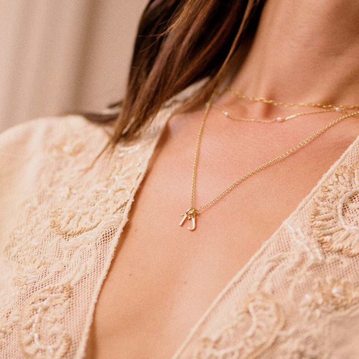 Daisy London Gold Plate Personalised Initial Pendant Necklace Additional Image - 69