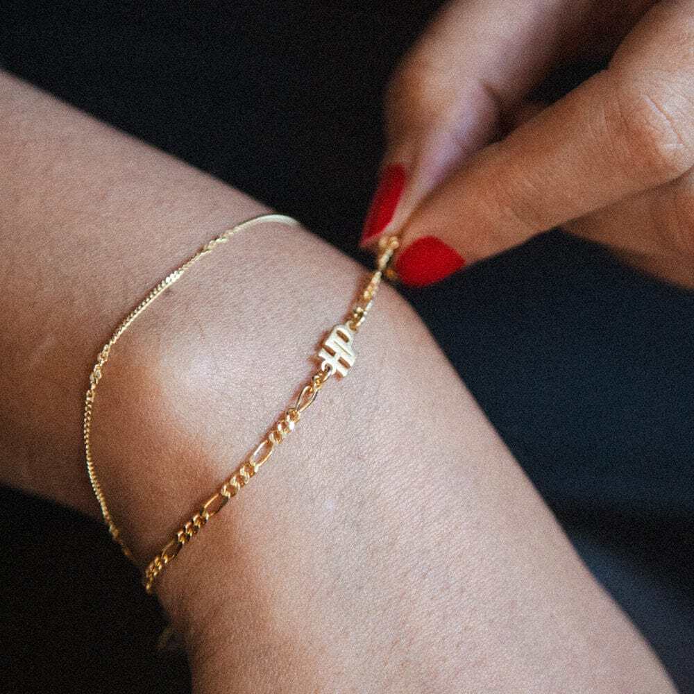 Daisy London Gold Plate Personalised Name Bracelet Additional Image - 2