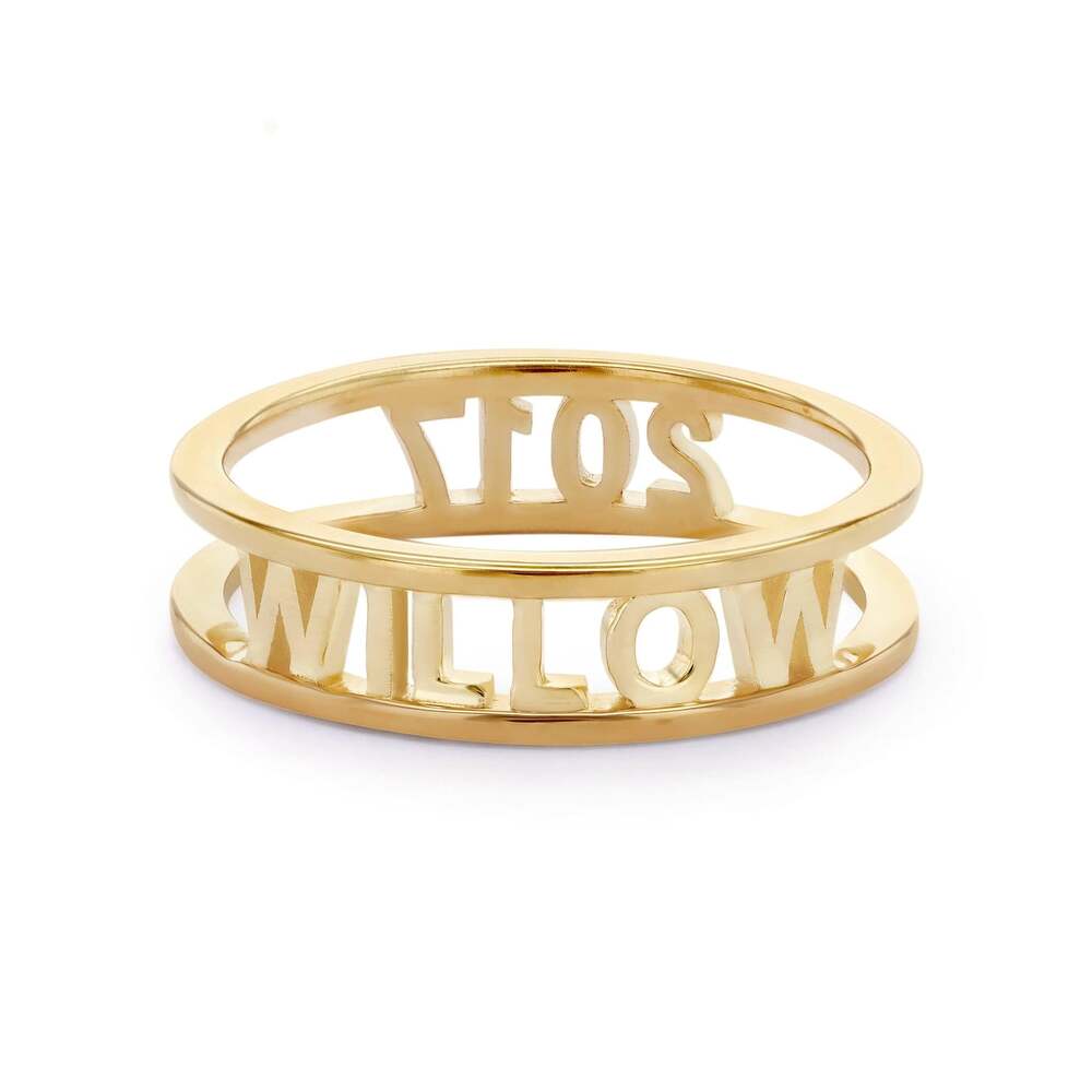 Daisy London Gold Plate Personalised Ring