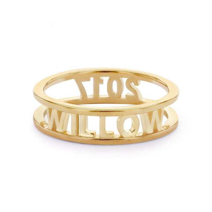 Daisy London Gold Plate Personalised Ring