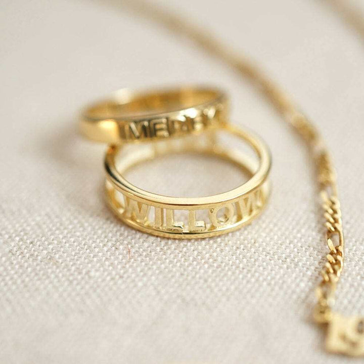 Daisy London Gold Plate Personalised Ring Additional Image - 2