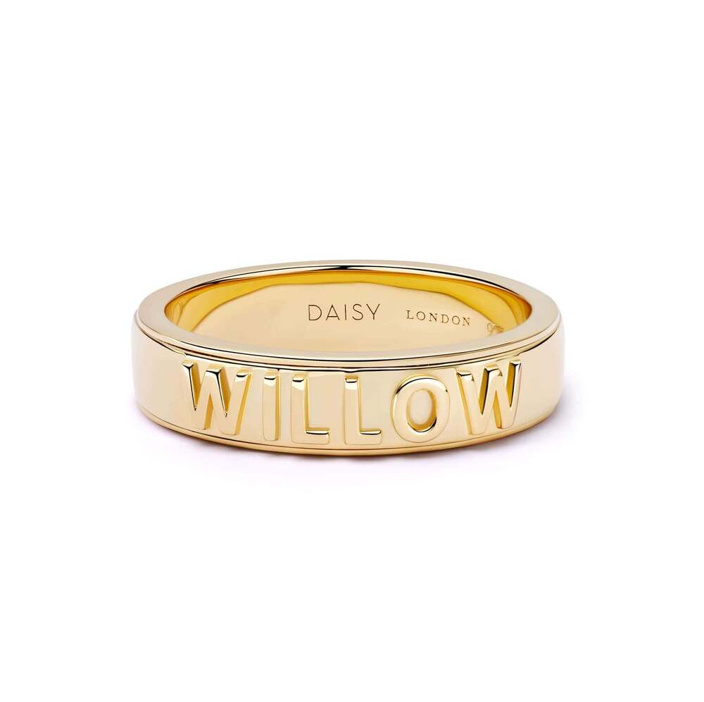 Daisy London Gold Plate Personalised Spinning Ring