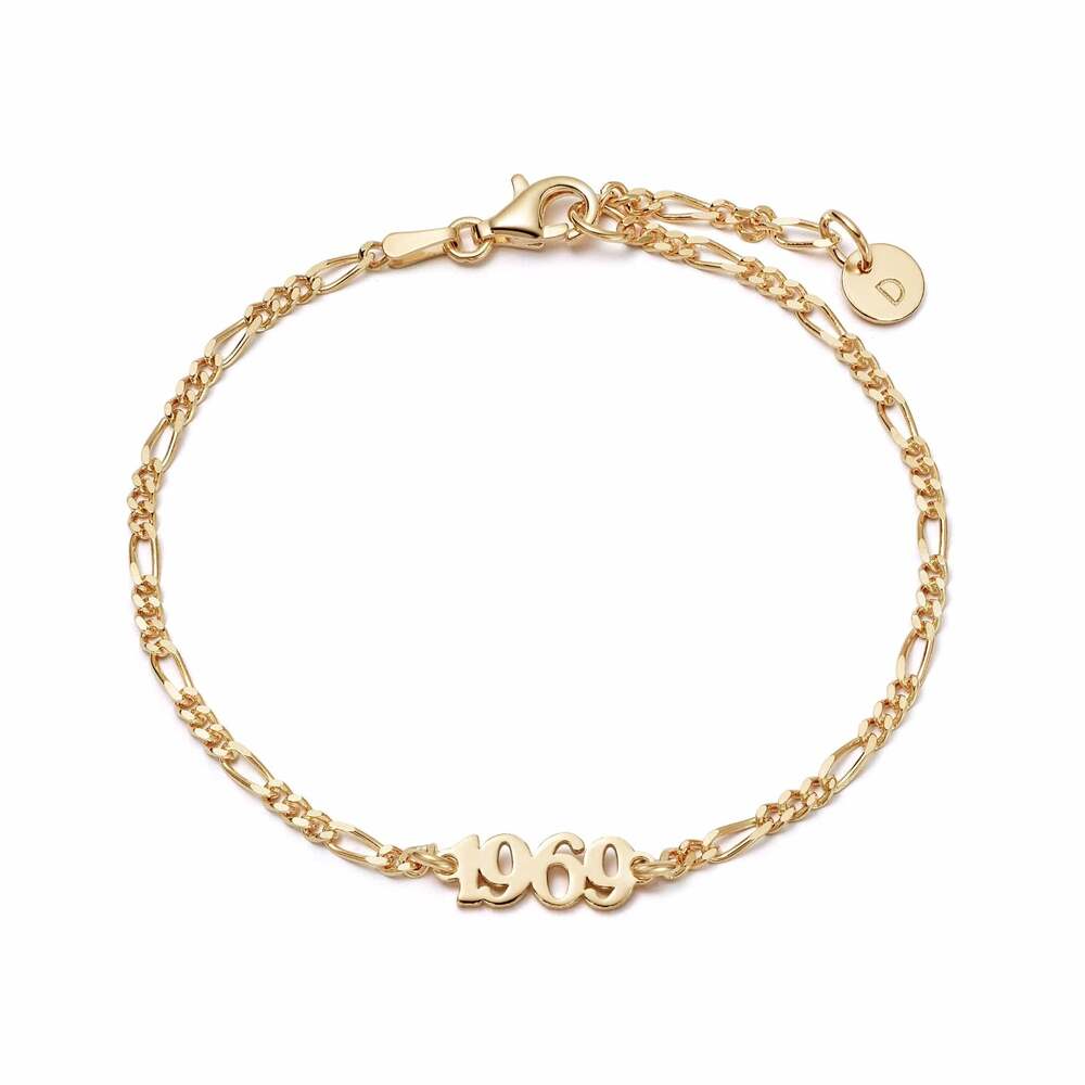 Daisy London Gold Plate Personalised Year Bracelet
