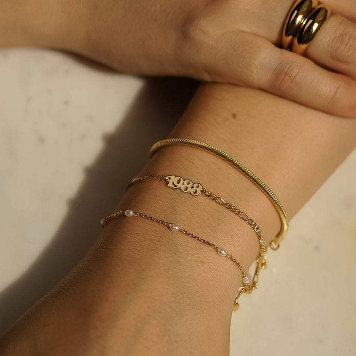 Daisy London Gold Plate Personalised Year Bracelet Additional Image - 1
