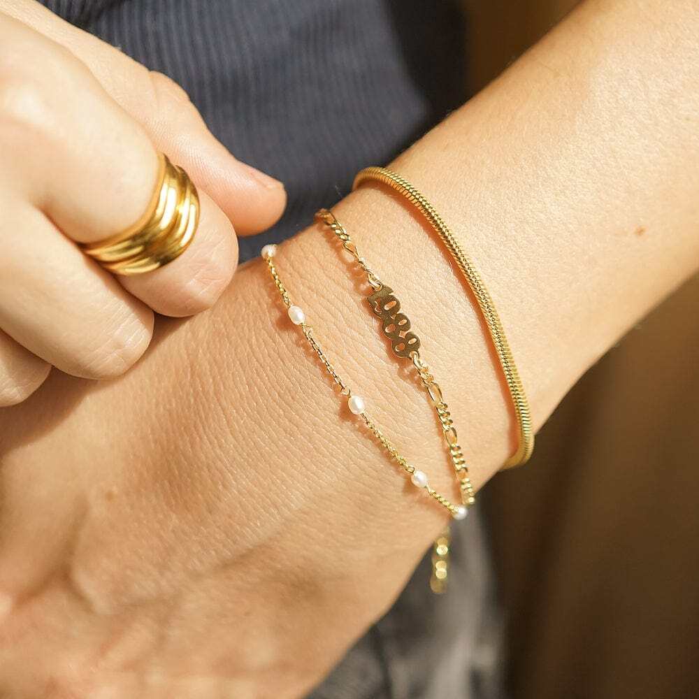 Daisy London Gold Plate Personalised Year Bracelet Additional Image - 3