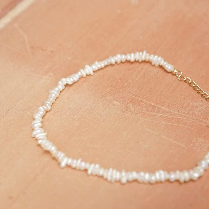 Daisy London Gold Plate Polly Beach Pearl Anklet Additional Image - 2