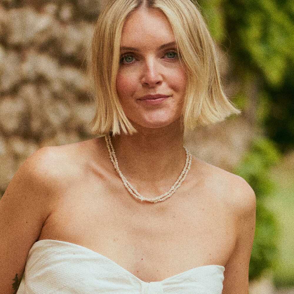Daisy London Gold Plate Polly Beach Pearl Necklace And Bracelet Set Additional Image - 5