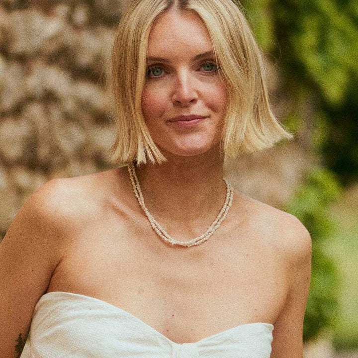 Daisy London Gold Plate Polly Beach Pearl Necklace And Bracelet Set Additional Image - 5