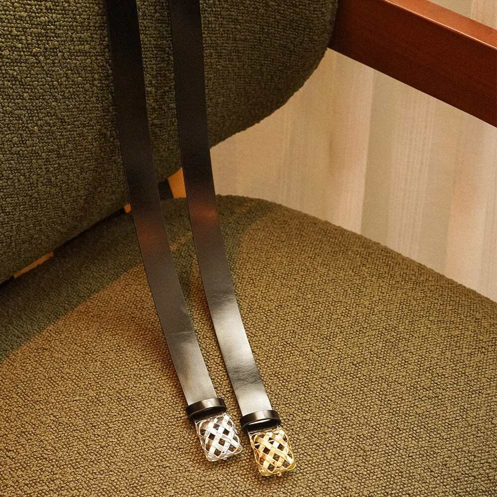 Daisy London Gold Plate Polly Black Leather Belt Additional Image - 2