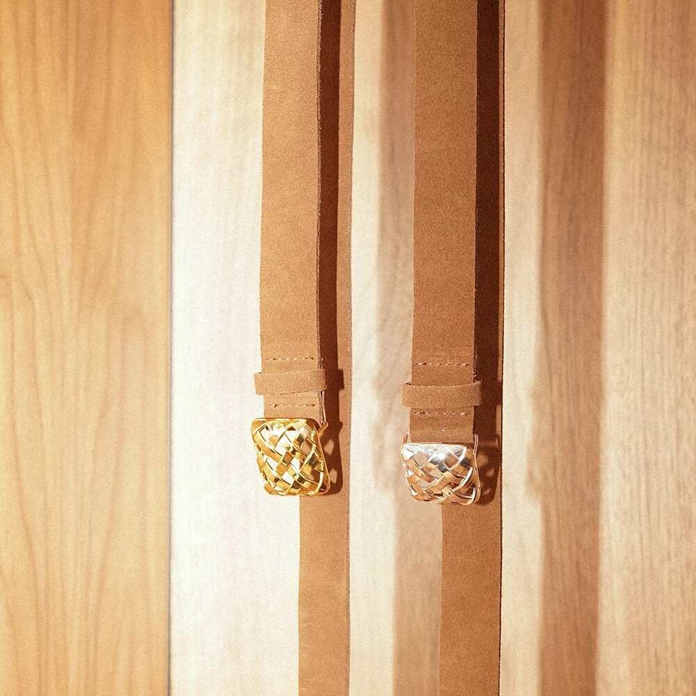 Daisy London Gold Plate Polly Brown Suede Belt Additional Image - 4