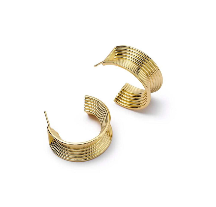 Daisy London Gold Plate Polly Chunky Tidal Hoops