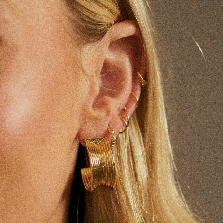 Daisy London Gold Plate Polly Chunky Tidal Hoops Additional Image - 1